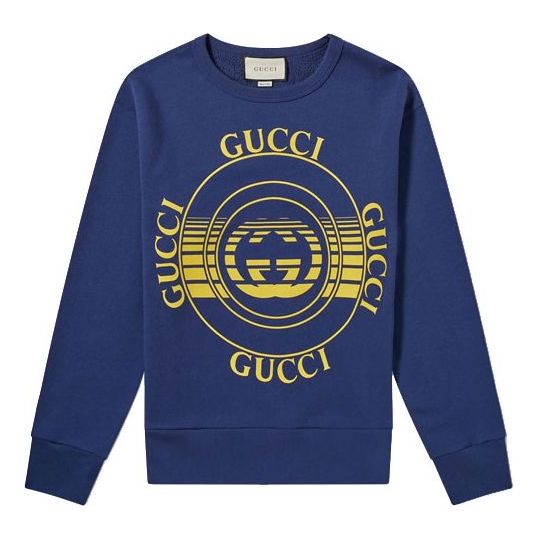 Men's Gucci SS21 Loose Casual Solid Color Printing Blue 475532-XJCRR-4535