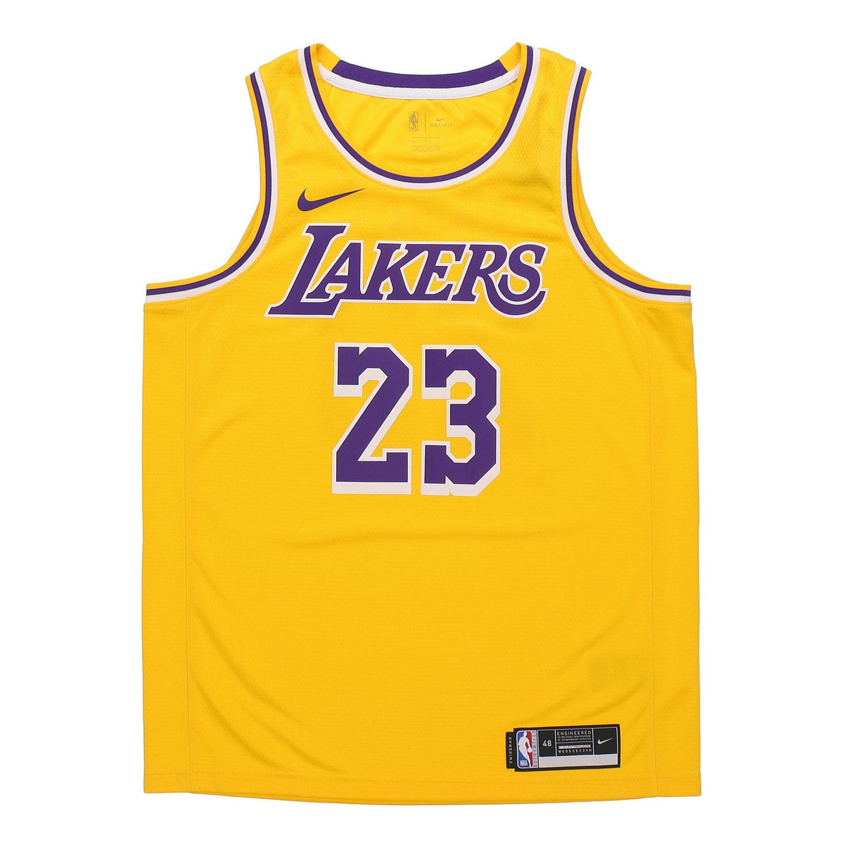 Men's Nike LeBron James Gold Los Angeles Lakers 2020/21 Swingman Jersey - Icon Edition Size: Medium