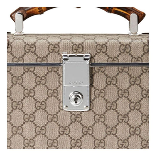 (WMNS) Gucci Globe-Trotter Logo Bamboo Canvas handbag 588351-9VEFW-8358