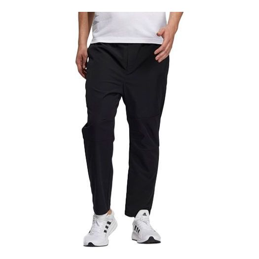 Men's adidas Logo Solid Color Woven Sports Pants/Trousers/Joggers Black H39231