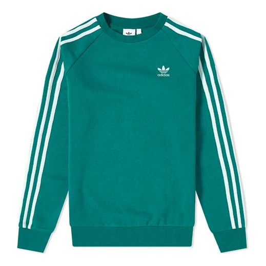 adidas originals 3-Stripes Crewneck Sweatshirt For Men Green EJ9692