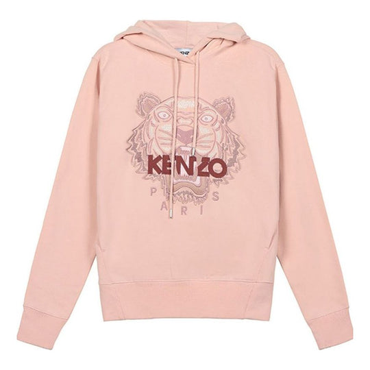 (WMNS) KENZO FW20 Tiger Head Embroidered Pattern hooded Long Sleeves Hoodie Sports Pink FA62SW8714XA-34