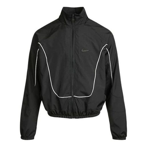 Nike MENS Throwback Multicolor Tat Basketball Stand Collar Jacket Black CV1932-011
