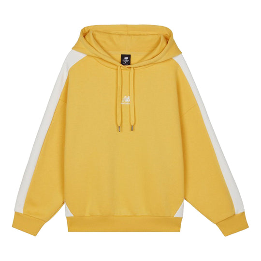 (WMNS) New Balance Splicing Hoodie Pullover Yellow AWT03398-YL