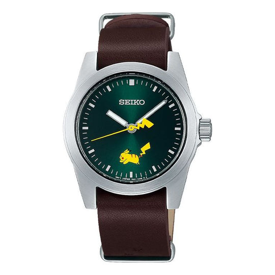 SEIKO POKEMON Pikachu Crossover Limited Brown Green Watch SCXP177 Watches - KICKSCREW