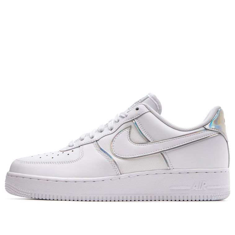 Nike Air Force 1 07 LV8 White Iridescent Silver AF1 AT6147-100 Men's  Size 13