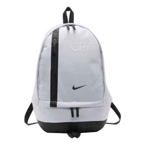 Nike CR7 Training Casual Sports Large Capacity Logo Backpack Unisex Gray White Graywhite BA5278-043