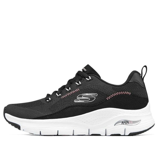 (WMNS) Skechers Arch Fit 'Black White Pink' 149719-BKWP