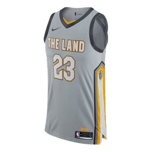 Nike Nba Cleveland Cavaliers Lebron James City Edition Authentic Jersey Au Gray AH6048-007