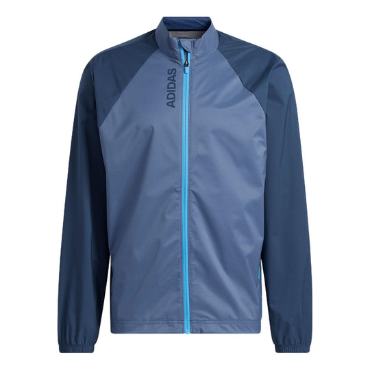 Men's adidas Prov Jacket Logo Printing Zipper Golf Sports Blue HF9188
