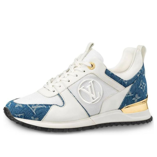 Louis Vuitton Run Away Blue And White Sneakers New