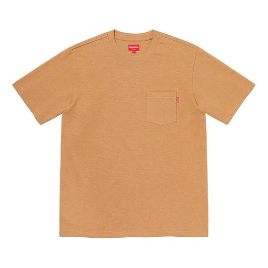 Supreme SS20 Week 1 S/S Pocket Tee Basic Short Sleeve T-shirt Unisex Light Brown SUP-SS20-140 T-shirts - KICKSCREW