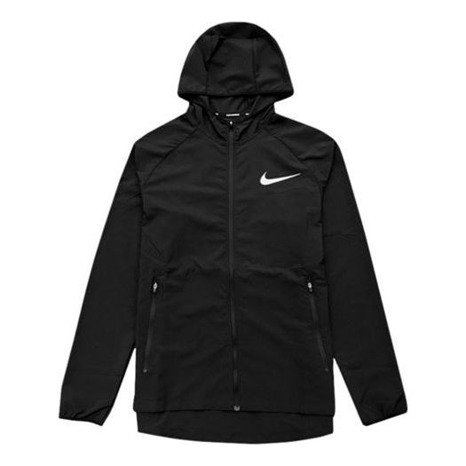 Nike MENS Essential Quick-drying Sports Windbreaker Hooded Jacket Blac ...
