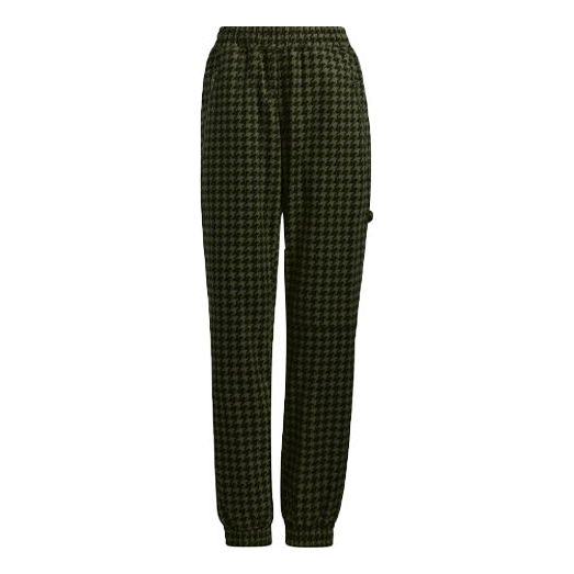 adidas originals Plaid Pattern Loose Sports Pants/Trousers/Joggers Green HC6002