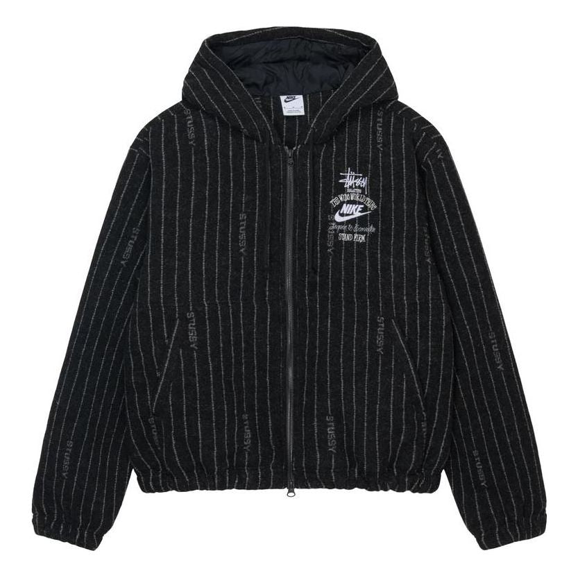 Nike x Stssy Striped Wool Jacket (Asia Sizing) 'Black' DR4413-010-KICKS ...