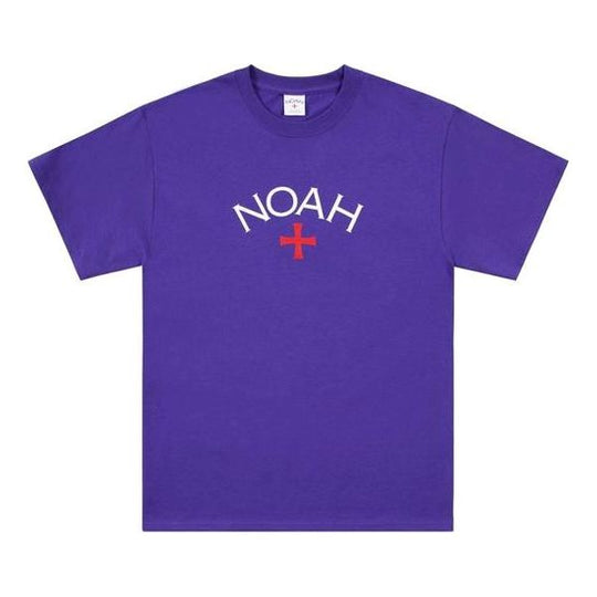 NOAH Core Logo Printing Casual Short Sleeve Unisex Purple T13FW19PUR