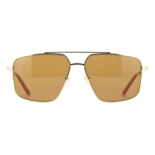 Gucci Logo Mental Sunglasses Men's 60mm Coffee GG0941S-003