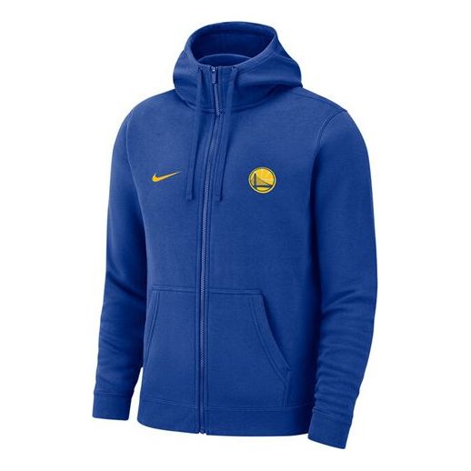 Men's Nike Warriors Alphabet Logo Printing Training Hooded Jacket Blue AQ2608-495 Jacket - KICKSCREW