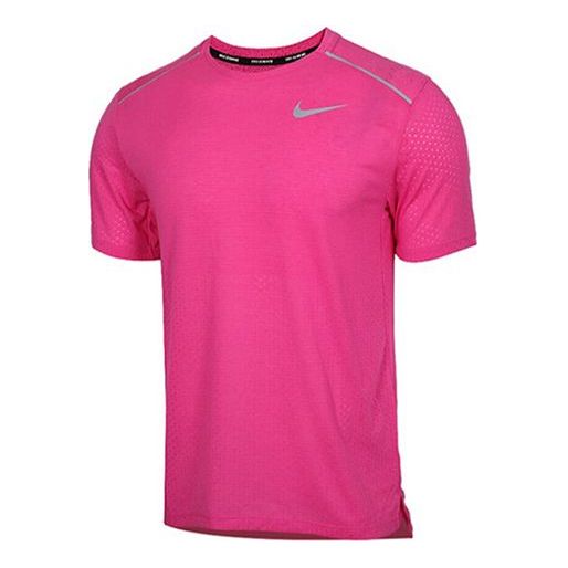 Nike Breathable Running Quick Dry Short Sleeve Pink AQ9920-686