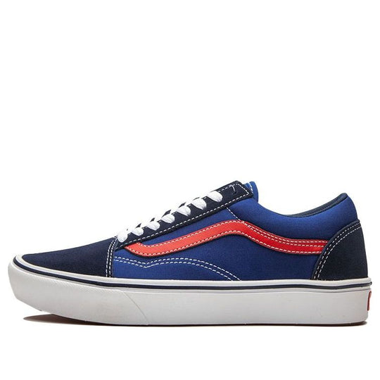 Vans Unisex Comfycush Old Skool Low-Top Sneakers Blue/Red VN0A3WMA1RP