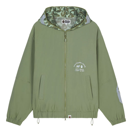 New x Camouflage Panel Hooded Jacket Green - KICKS CREW