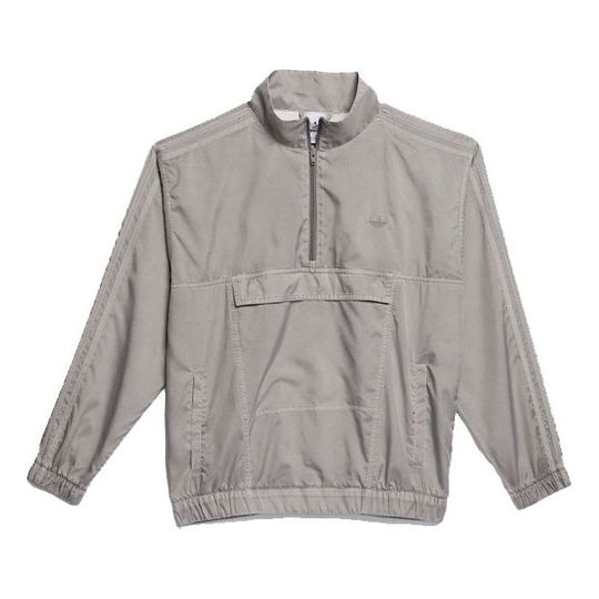 adidas originals G Wash Track Jk Half Zipper Big Pocket Sports Logo Jacket Gray GL9902