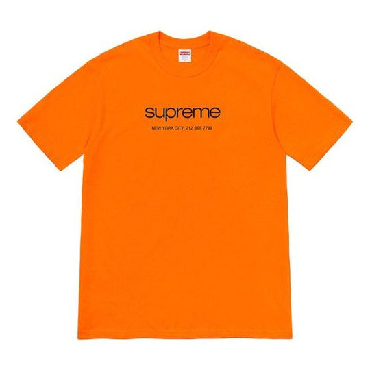 Supreme SS20 Week 1 Shop Tee Classic Logo Short Sleeve Unisex Orange SUP-SS20-264