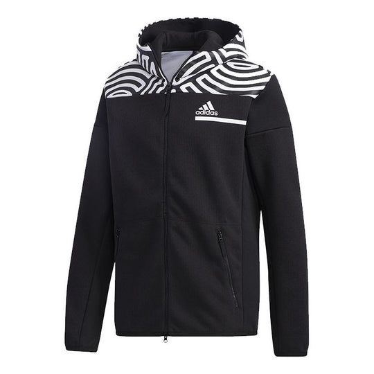 adidas x Hiroko Zne Hoody M Color Contrast Printing Hooded Jacket Coat Black GN5670