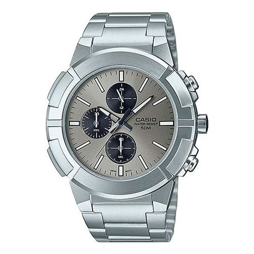 Casio Dress Analog Watch 'Silver Metallic' MTP-E501D-8AV