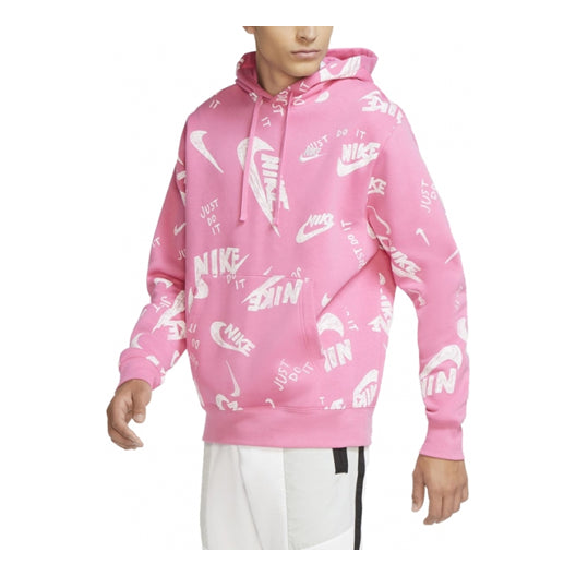 Nike Sportswear Logo Printing Sports Pullover Pink CU4341-684
