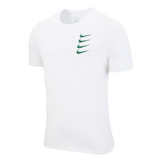 Nike Dri-fit Casual Sports Breathable Training Short Sleeve White DD9231-100