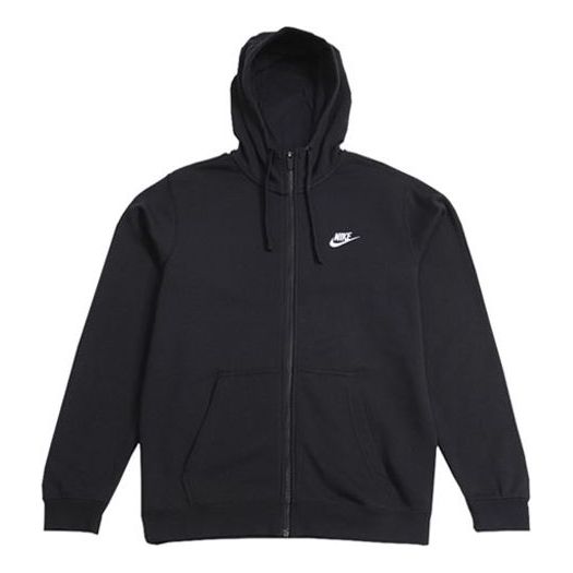 Nike Sportswear Hooded Fleece Jacket Men Black 804392-010 - KICKS CREW