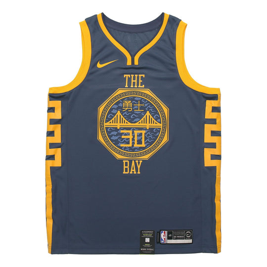 NBA Golden State Warriors The Bay Swingman Stephen Curry Jersey