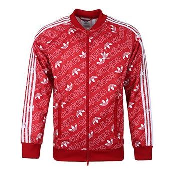 adidas originals MONOGRAM TT Sports Jacket Red EB4088 - KICKS CREW