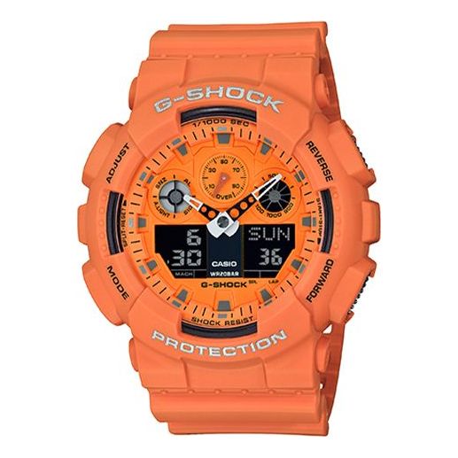CASIO G-Shock Analog-Digital 'Orange Red' GA-100RS-4A