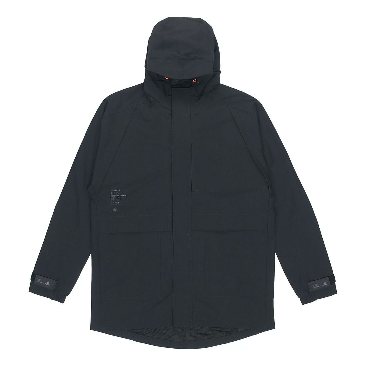 adidas TH Parkar Casual Sports Hooded Jacket Black GF4018-KICKS CREW