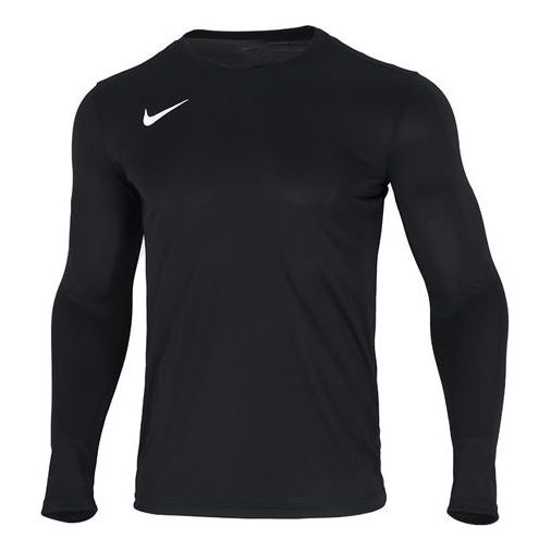 Men's Nike Solid Color Logo Athleisure Casual Sports Long Sleeves Blac