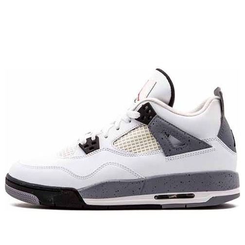 (GS) Air Jordan 4 Retro 'Cement' 2012 408452-103 Big Kids Basketball Shoes  -  KICKS CREW