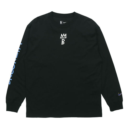 Nike Brooklyn Nets Courtside City Edition Sports Crew Neck Long-sleeve Sweater Men's Black CT9398-010