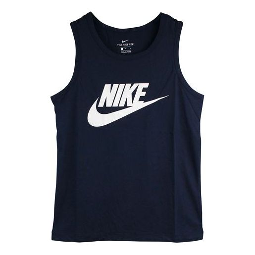 Nike MENS Nike Sportswear Tank Icon Futura Basketball Waistcoat Blue Dark blue AR4992-451