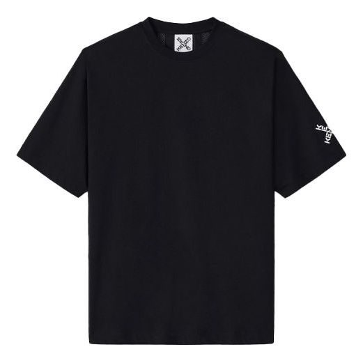 Men's KENZO SS21 Logo Stripe Short Sleeve Black FA65TS0574JR-99