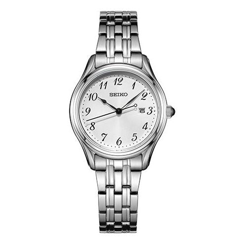 SEIKO WMNS Waterproof Quartz Watch Silver/White SUR643P1 Watches - KICKSCREW