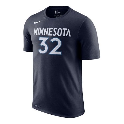 Nike NBA Minnesota Timberwolves Downs Athleisure Casual Sports Round Neck Quick Dry Short Sleeve Navy Blue Dark blue 870791-420