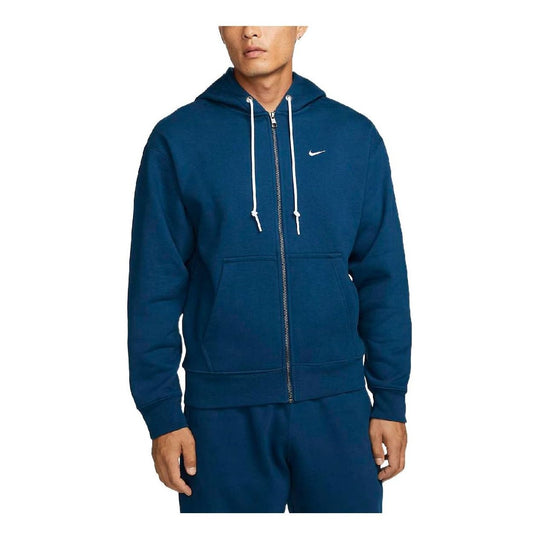 Nike fleece zipped hooded jacket 'Blue' DR0404-460 - KICKS CREW