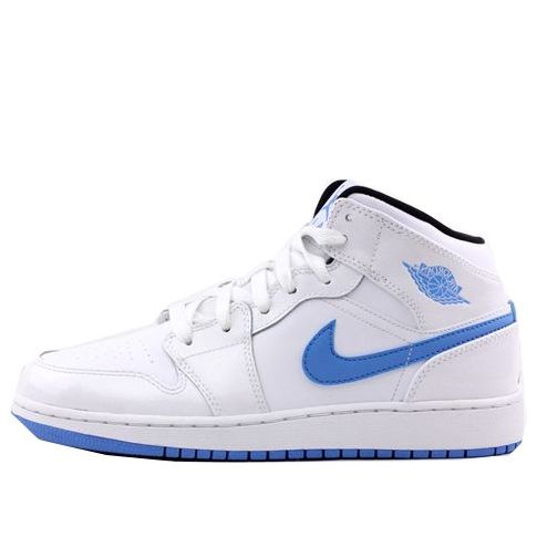 (GS) Air Jordan 1 Retro Mid 'Legend Blue' 554725-127 Big Kids Basketball Shoes  -  KICKS CREW