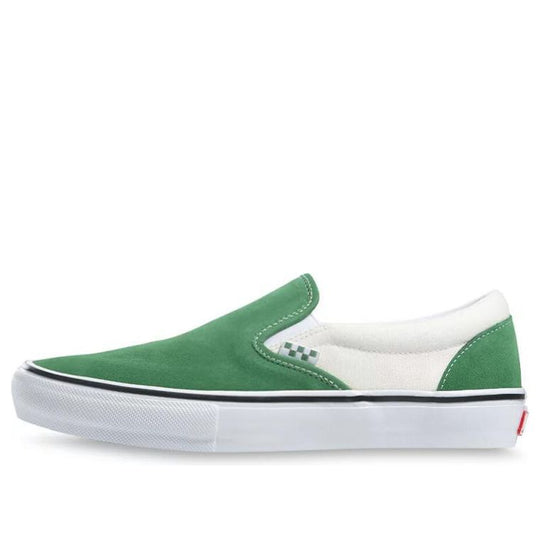 Vans slip-on Turn Fur Splicing Low Top Casual Canvas Skate Shoes Unisex Retro Green VN0A5FCA3JD