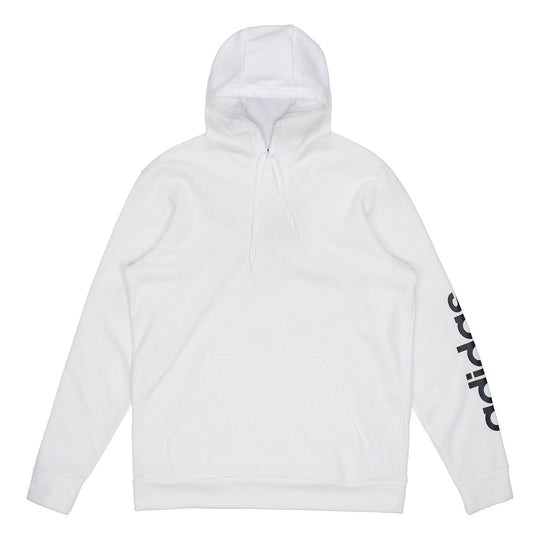 Men's adidas Casual Hooded Fleece Lined Pullover White FL4833