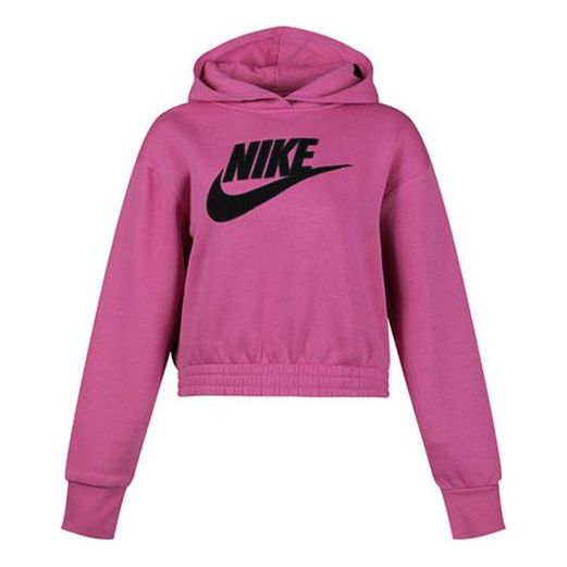 (WMNS) Nike Sportswear Logo Printing Hoodie Purple CJ2035-691