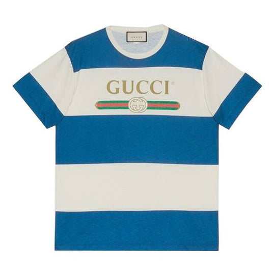 Gucci SS20 Blue White Wide Stripe Male Blue 604176-XJB6V-9230
