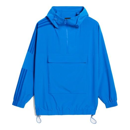 adidas originals Solid Color Hooded Casual Jacket Blue HE2763